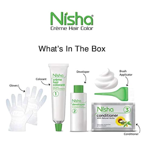 NISHA HAIR COLOR NAT BLACK 1 138ML