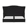 In House Taj Mahal Velvet Bed Frame - King - 200x200 cm - Black
