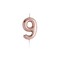 Rose Gold Number &#39;9&#39; Candle