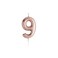 Rose Gold Number '9' Candle