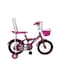 دراجة أطفال بنات وردي مع سلة ، 14 بوصة مع جرس وعجلات تدريب