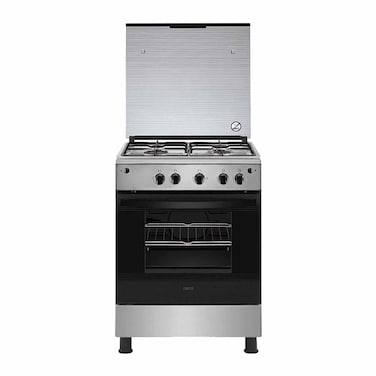 Zanussi Stainless Steel Gas Cooker, 4 Burners, 60cm - ZCG622A6XA