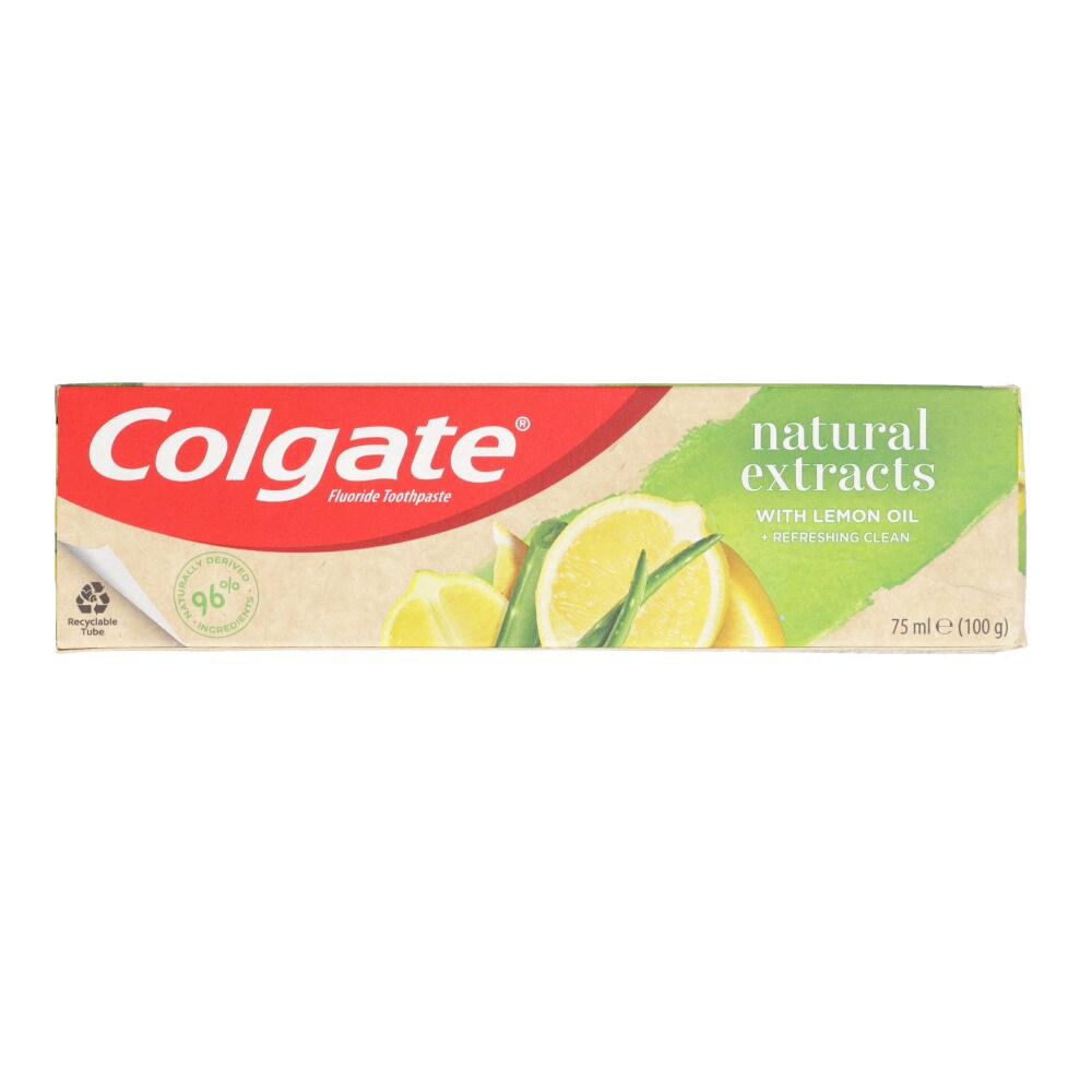 Buy Colgate Fluoride Tooth Paste Natural Extracts With Lemon 100 gr Online  | Carrefour Pakistan