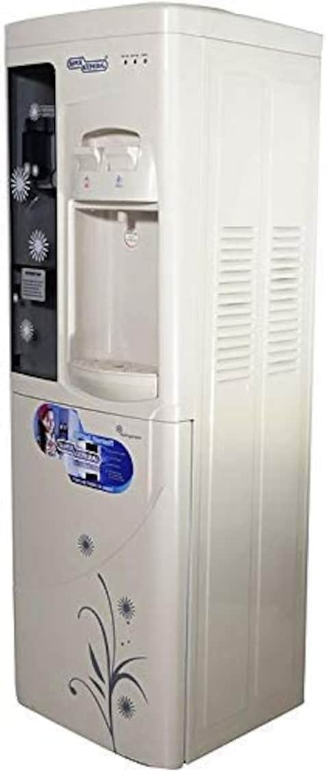 Super General Hot And Cold Water Dispenser, Water-Cooler With Cabinet And Cup-Holder, Instant-Hot-Water, 2 Taps, Sgl 1191, White/Grey, 31.2 X 32.5 X 96 Cm, 1 Year Warranty