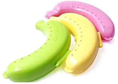 Doreen Banana Keeper - Banana Protector - Banana Saver - 3 Yellow Banana Savers - Banana Case for all size Bananas (Set of 3)