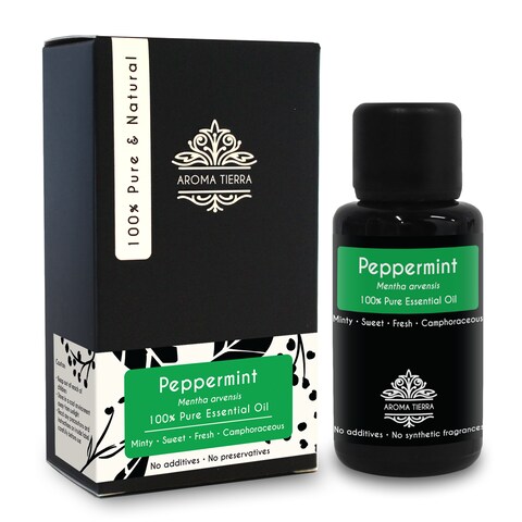 Aroma Tierra - Peppermint Essential Oil (Wild) - Aroma Tierra - 100% Pure &amp; Natural - 30Ml