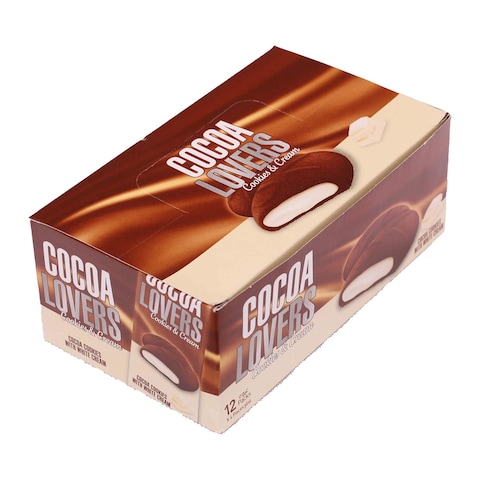 Cocoa Lovers Cookies with White Cream - 12 Packs - 4 Cookies