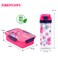 Eazy Kids Lunch Box Set and Tritan Water Bottle w/ Spray, Cat  - Pink, 420ml