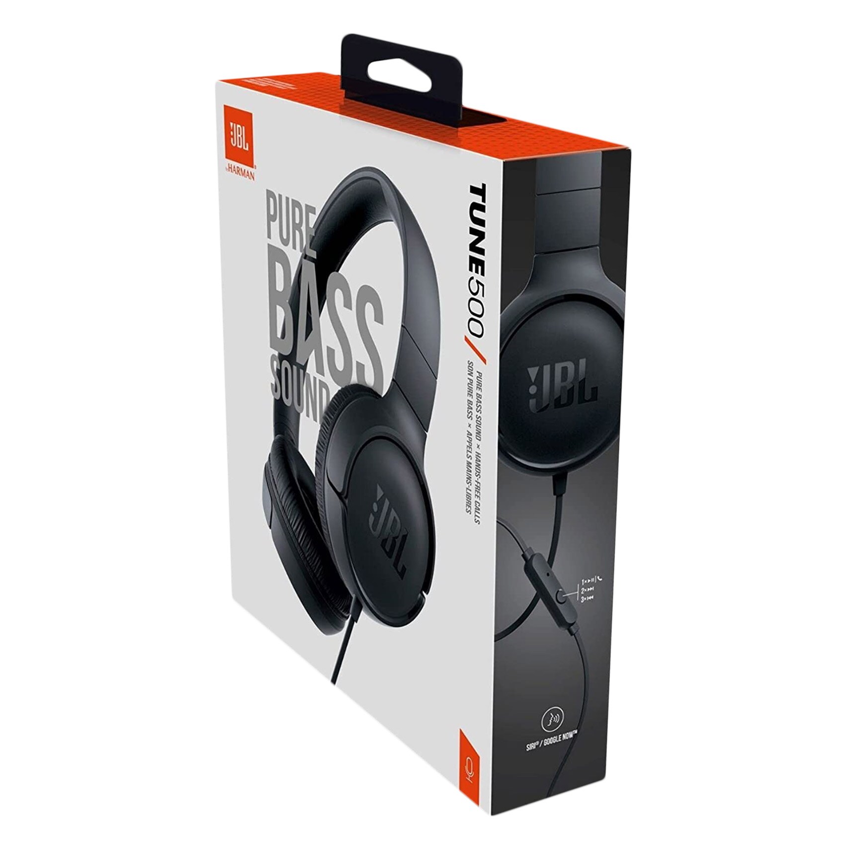 JBL Tune 500 Wired Headphones Black product thumbnail 2