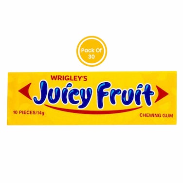 Wrigley&#39;s Juicy Fruit Chewing Gum 14g x Pack of 30
