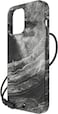 BodyGuardz Carve Marble designed for iPhone 15 Pro MAX compatible with MagSafe case cover with Lanyard - Black/White