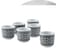 Cup, white/black6 cl,6 pack