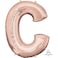 Anagram Letter C Foil Balloon- 32-Inch Size- Rose Gold