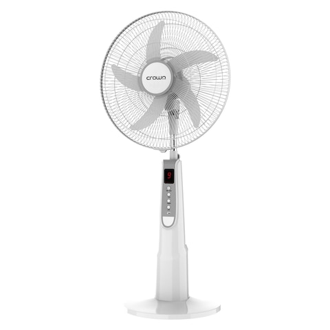 Crownline Rechargeable Stand Fan RF-241 White 18inch