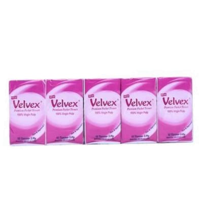 Velvex Pocket Tissue Pink 10'Sx10