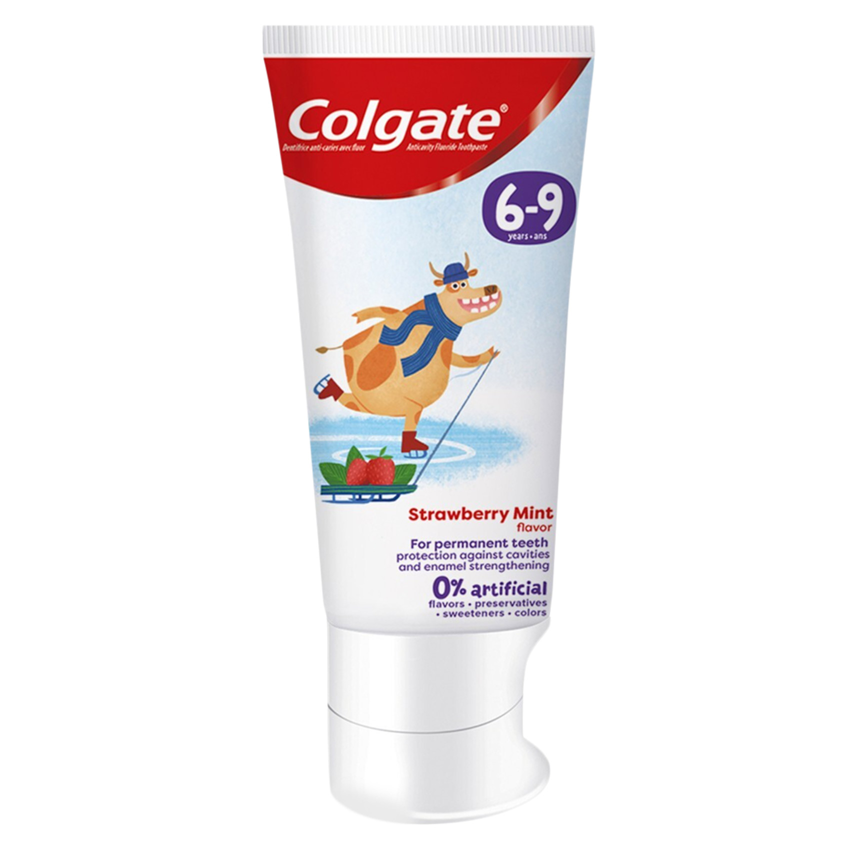 Colgate 0 % Artificial Strawberry Mint Flavour Fluoride Free Kids Toothpaste For 6 To 9 Years 60ml