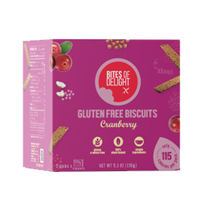 Bites Of Delight Biscuits Cranberry 120GR