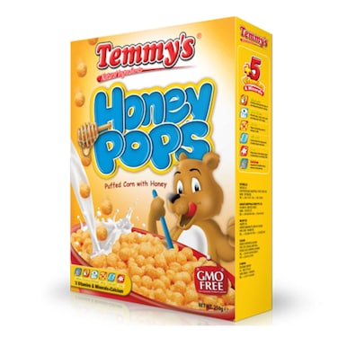 Temmy&#39;s Honey Pops Cereal 250g