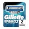 Gillette Mach 3 Turbo 3D Razor Handle With 2 Blades Multicolour 3 count