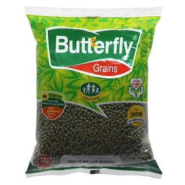 BUTTERFLY GREEN GRAM MUNGDAL 1KG