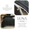 Luna Home Queen Size 6 Pieces Bedding Set, Washable Cotton Black Color