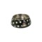 Nutrapet Applique Melamine Round Bowl  BLack & White Polka L:22 * 7.5 cms 700/23.6 ml/oz