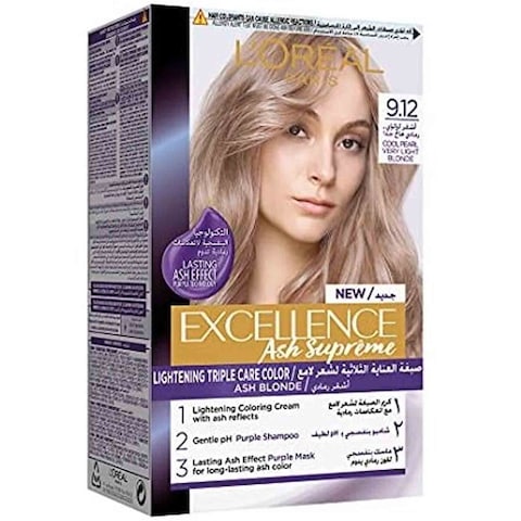 L&#39;Oreal Paris Hair Color Excellence Ash Supreme Cool Pearl Very Light Blonde No.9.12