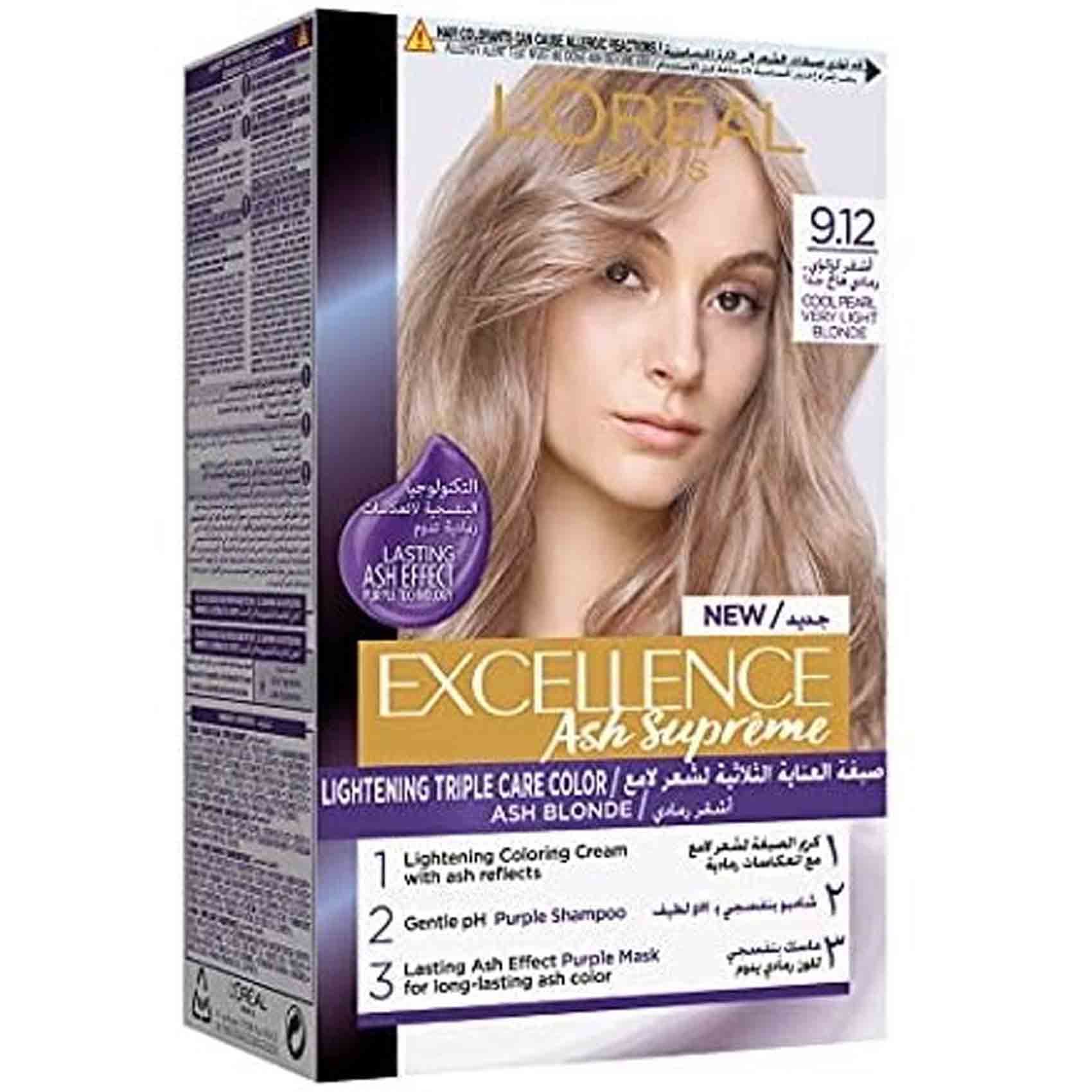 L&#39;Oreal Paris Hair Color Excellence Ash Supreme Cool Pearl Very Light Blonde No.9.12