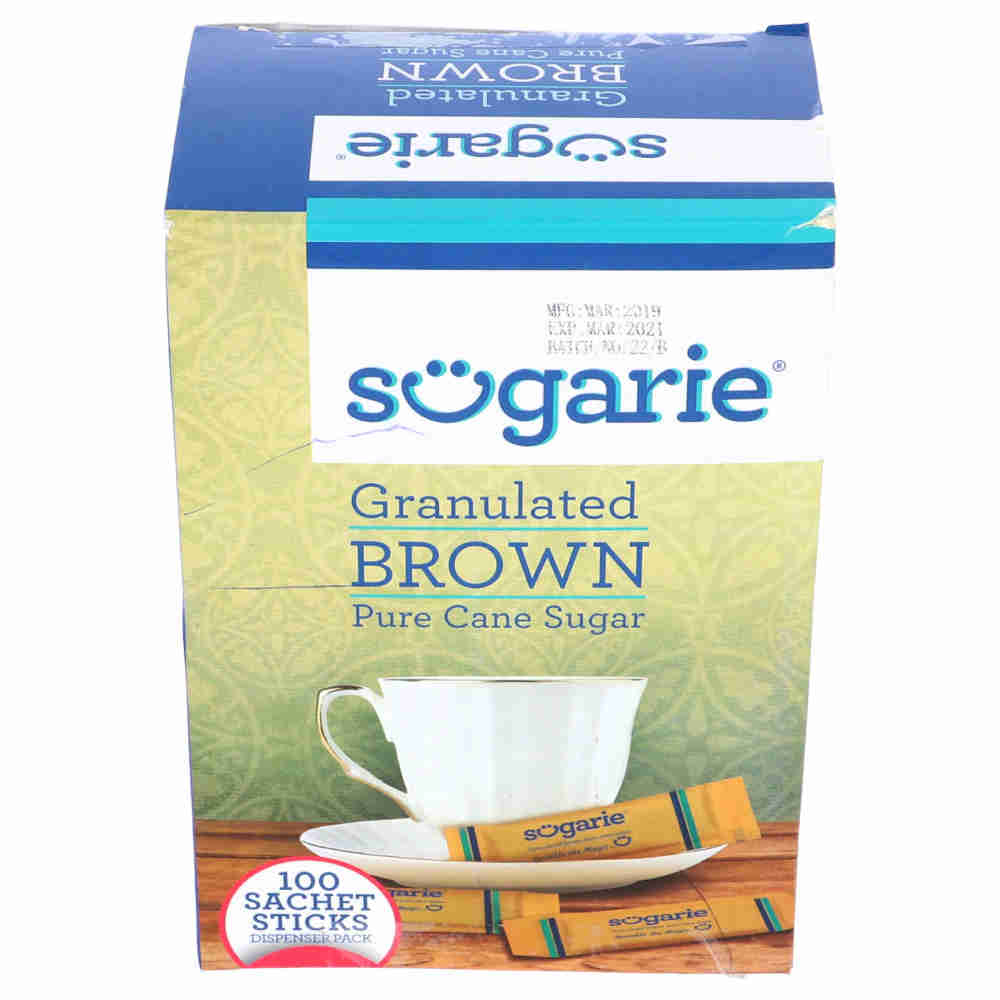 Sugarie Granulated Brown Pure Cane Sugar 100 Sachets