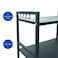 HEXAR&reg; 4 TIER Metal Shelving Unit on Wheels, Adjustable Storage Racks and Shelf, Heavy Duty Rolling Metal Shelves for Laundry Bathroom Kitchen Garage Pantry Organization Bakers Rack