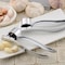 Decdeal - Garlic Press Stainless Steel Mincer Ginger Crusher Garlic Presser Chopper Easy Squeeze Rust Proof Ergonomic Handle Easy Clean