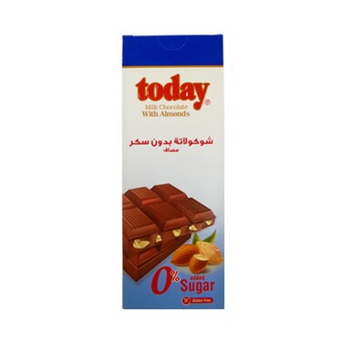 Today Diabetic Chocolate With Almond Nuts Sugarless 65GR