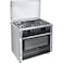 Super General 5-Burner Gas-Cooker with Full-Safety and Gas Oven SGC-916-FSBGOF Silver