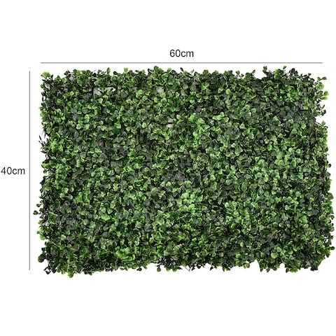LINGWEI Artificial Plastic Wall Grass Green Landscaping Square Lawn Eucalyptus Leaves Turf Wall Grass For Home Indoor Outdoor Villa Garden decoration 5-Piece