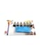 Generic 7-Piece Cake Decor Nozzles With Icing Bag Set Blue/White/Silver