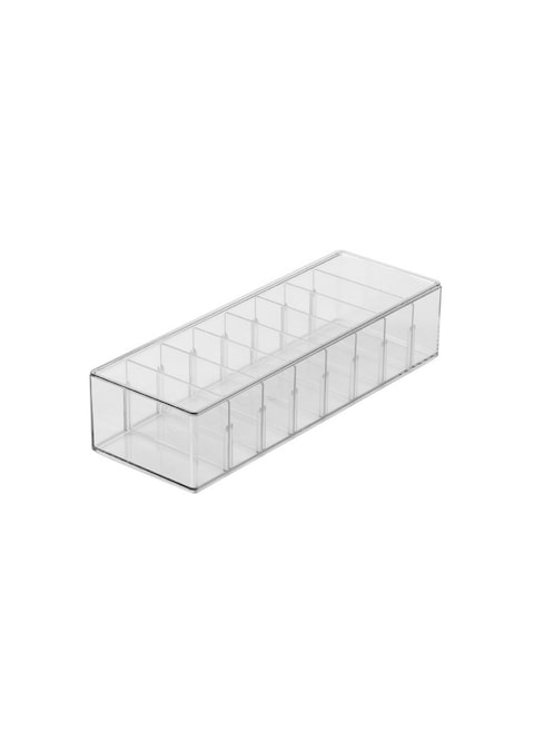 Homesmiths Storage Bin with Divider &amp; Lid 26.6 x 9 x 58 cm