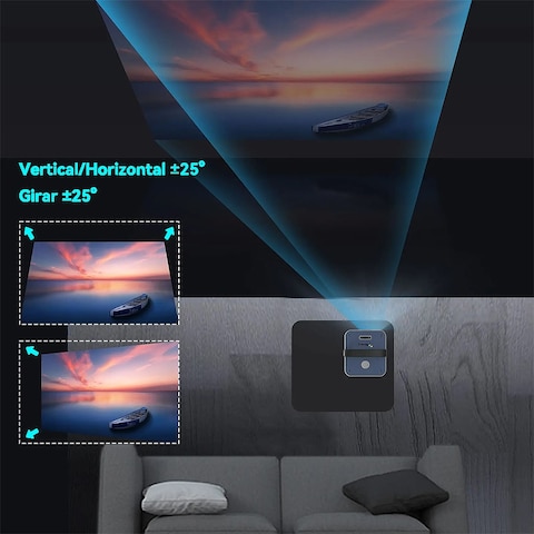 Blulory T3 Movie 3D 4K Full HD 1080P Android Projector - Grey
