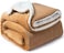 Dream Bell Sherpa Bed Blanket King Size Twin Plush Throw Blanket Fleece Reversible Flannel Blanket - Gold