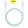 Baseus USB C To USB C Cable 1M 100W Power Delivery Type-C Cord 5A PD Fast Charger With E-Marker Chip Compatible For iPhone 15/ 15 Pro Max/Plus MacBook Pro Chromebook iPad Pro Galaxy S23 Ultra/S22 Blue