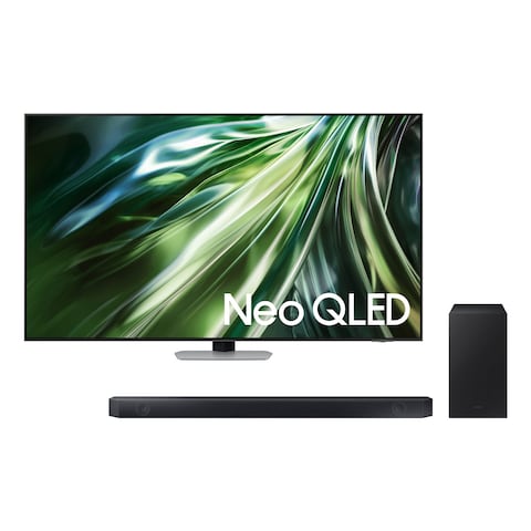 Samsung Series 9 Neo 75-Inch UHD Smart QLED TV QA75QN90DAUXZN Black and Q-Series Soundbar HW-Q600 Black