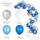 Balloon Garland Arch Kit Blue and White Silver 16Ft Long 100pcs Balloons Pack For Boy Baby Shower Birthday Party Centerpiece Backdrop Background Decorations