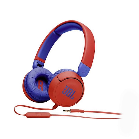 JBL JR310 Wired Headphone Volume Control Over-Ear For Kids Red