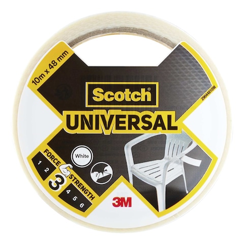 Scotch Universal Duct Tape White 2904, 10m x 48mm. 1 roll/pack