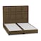In House Berlin Linen Bed Frame - Queen - 200x160cm - Brown