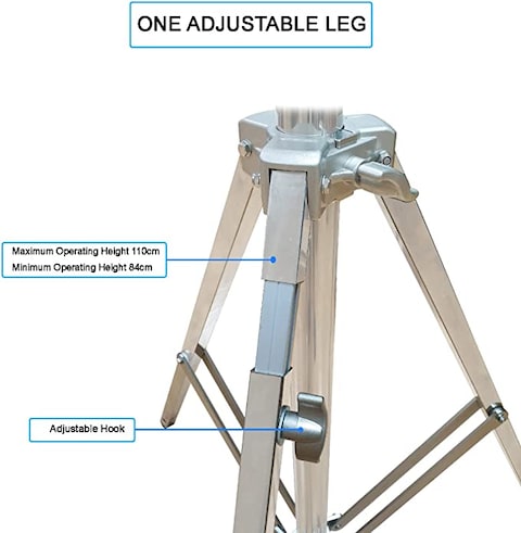 COOPIC Photo Studio Wheeled Roller Heavy Duty Stainless Steel Light Stand, Detachable Wheels with Adjustable 1 Leg and Adjustable Height maximum up to 465cm used for Soft box, Moonlight and Other