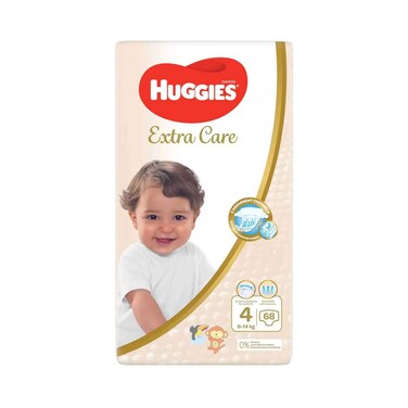 Buy Huggies Diapers Extra Care Jumbo Pack Size 8-14Kg 68 Count