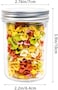 Star Cook Mason jar, with a sealed metal regular lid (8oz/250ml), a sealed clear glass jar, used for desserts, coffee beans, seasonings, honey, jam, jelly, a total of 12 (250ML)