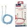 mpBLBERRI BLB-U343 Type-C To Lightning PD Cable 2 Meter, White &amp; Blue