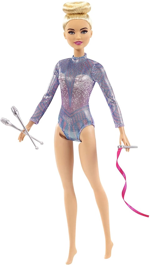 Barbie Rhythmic Gymnast Blonde Doll (12-In/30.40-Cm), Leotard &amp; Accessories Gtn65