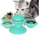 Vsell24 Windmill Cat Toy With Mints Little Bells And Interactive Cat Turntable Massage Toy For Teeth Cleaning Scratching Chewing And Wall Hanging Exercises Blue